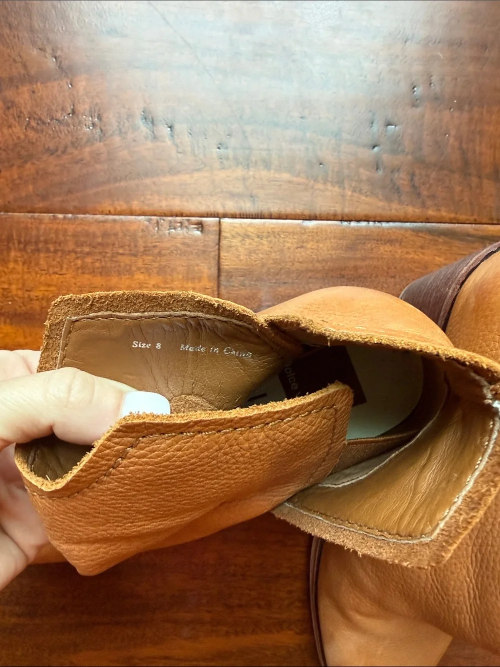 Dolce Vita Women’s Tan Leather Ankle Boots - Size 8